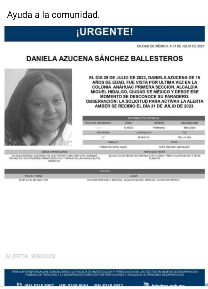 AdysRom's tweet photo. X favor compartan, si saben algo avisen es urgente.
Muchas gracias.
@aliespic @BlindarMH @SandraCuevas_ @mauriciotabe @ https://t.co/YPQEWPhIsv