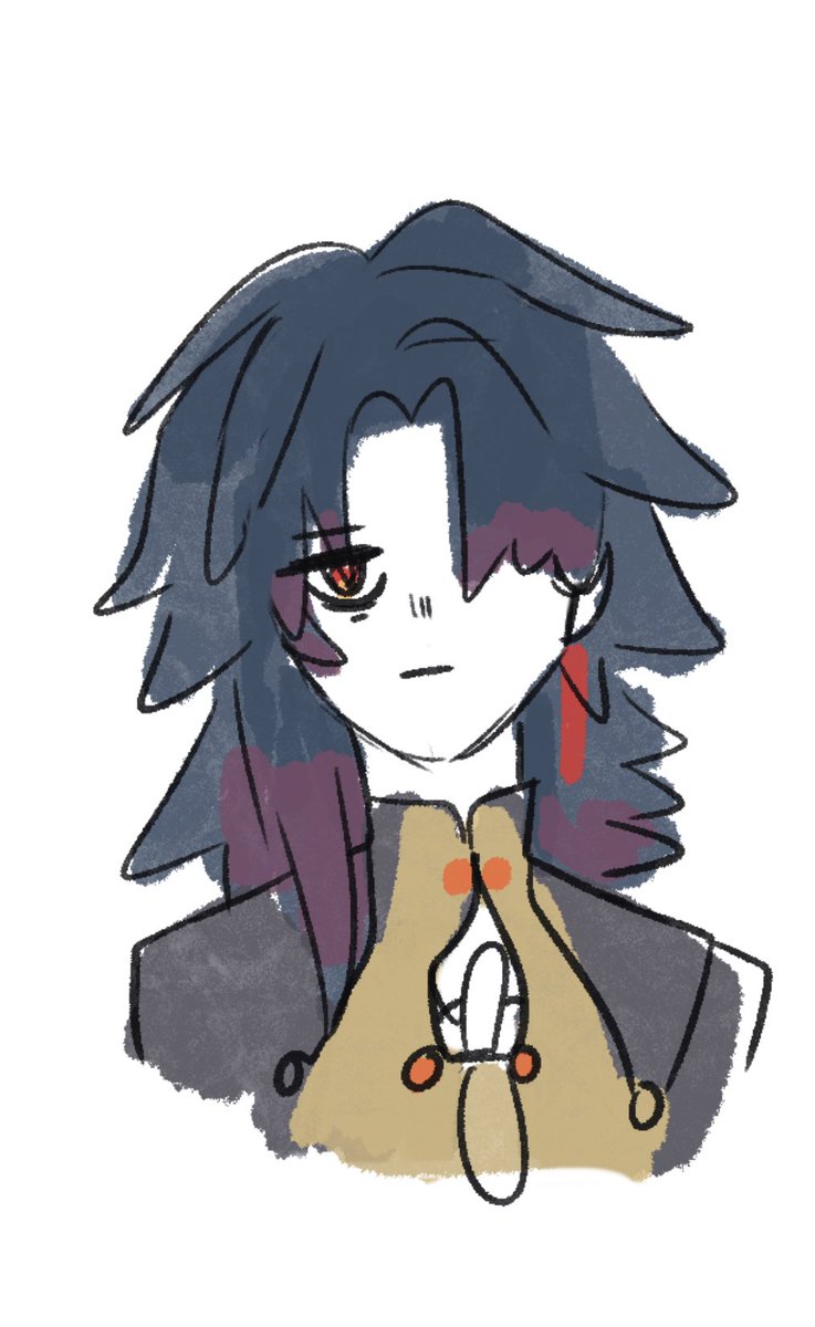 (Ugly) Honkai:Star Rail doodles, because… i miss the blue bird and i thought these low effort doodles are funny