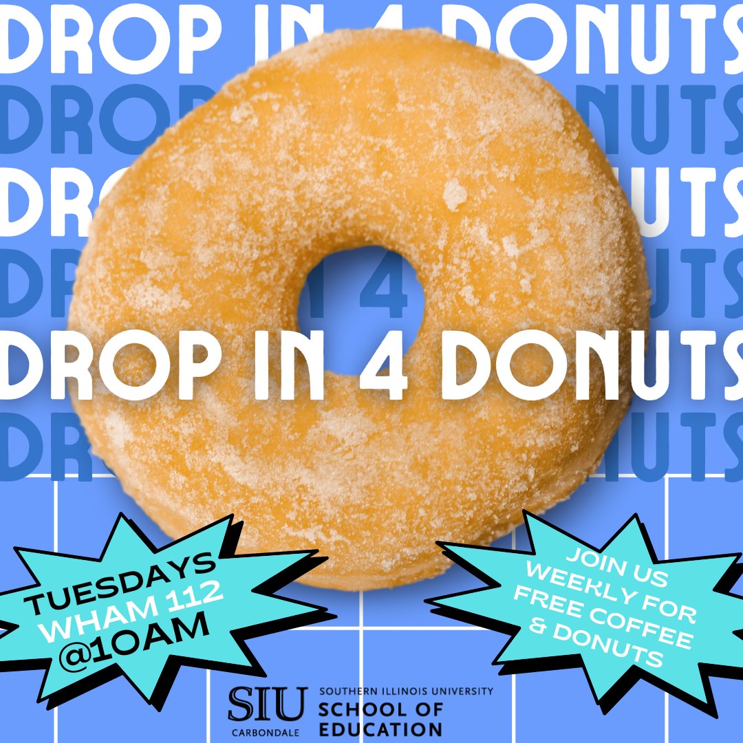 siu_soe's tweet image. 🍩🎉 FREE DONUTS &amp;amp; COFFEE ALERT! 🎉☕️

Calling all students and donut lovers! Swing by Wham 112 at 10 am today for FREE donuts and coffee!

😍🎓 Don't forget, this treat happens EVERY Tuesday! 🗓️

Bring your friends and join the fun! 🤪

See you there! #GoDawgs 🐾✨