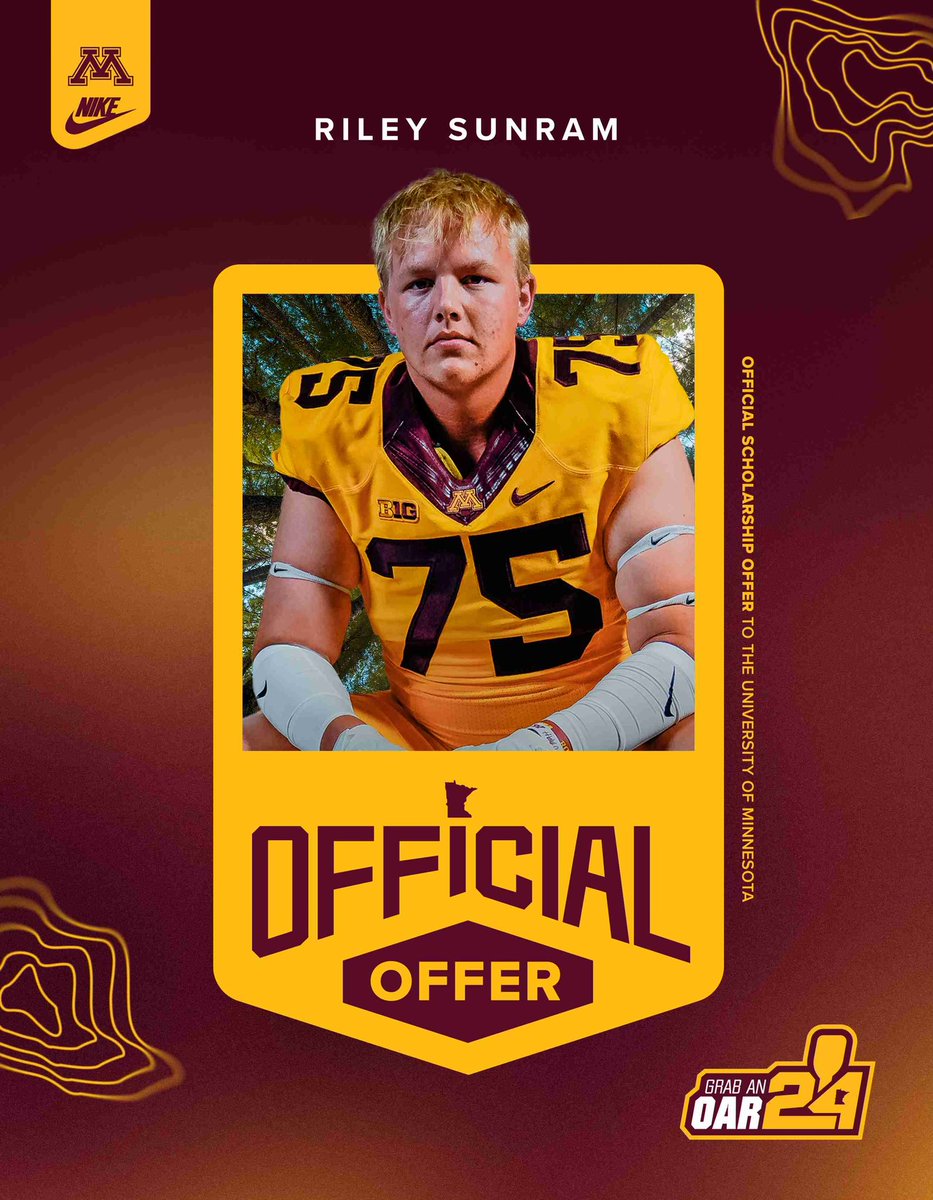 sunram_riley's tweet photo. Grateful for this opportunity! Thank you @GopherFootball #RTB https://t.co/cbxN1ATI2c