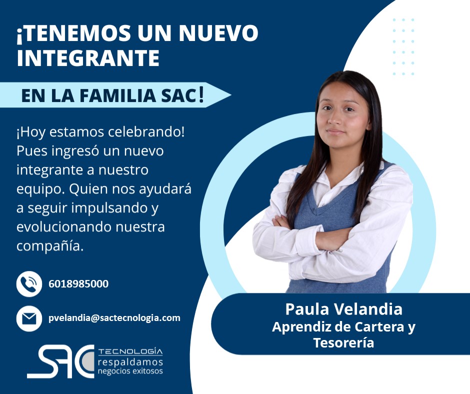 SACTECNOLOGIA's tweet photo. ¡Queremos reconocer a nuestra nueva colaborada! 🤯Ella nos ayudarán a impulsar todas nuestras labores y llevar a nuestros clientes a tener negocios exitosos. 🤩

¿Quieres conocer más sobre nosotros? Haz clic aquí 👉 https://t.co/fUtiZNnvaD

#reconocimiento https://t.co/BLTalNxv95