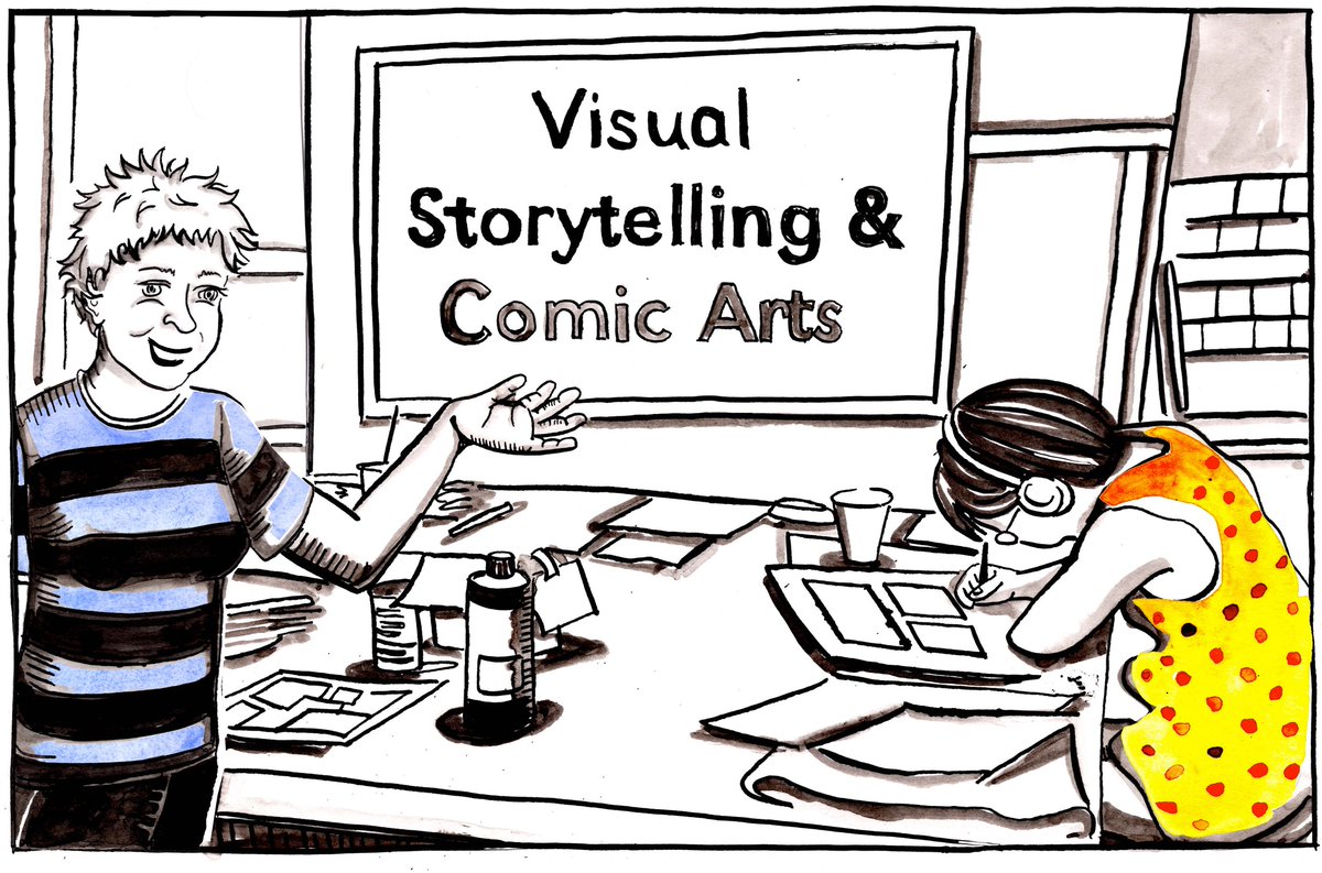 MassArtCE's tweet photo. TOMORROW! Visual Storytelling and Comic Arts Certificate Info Session from 6-7pm.

Join Cartoonist Heide Solbrig for a conversation about how comics are a part of a contemporary zeitgeist which includes art, writing, design and new technology.

https://t.co/ocETxRbXlT https://t.co/Bbi8VP3jnp