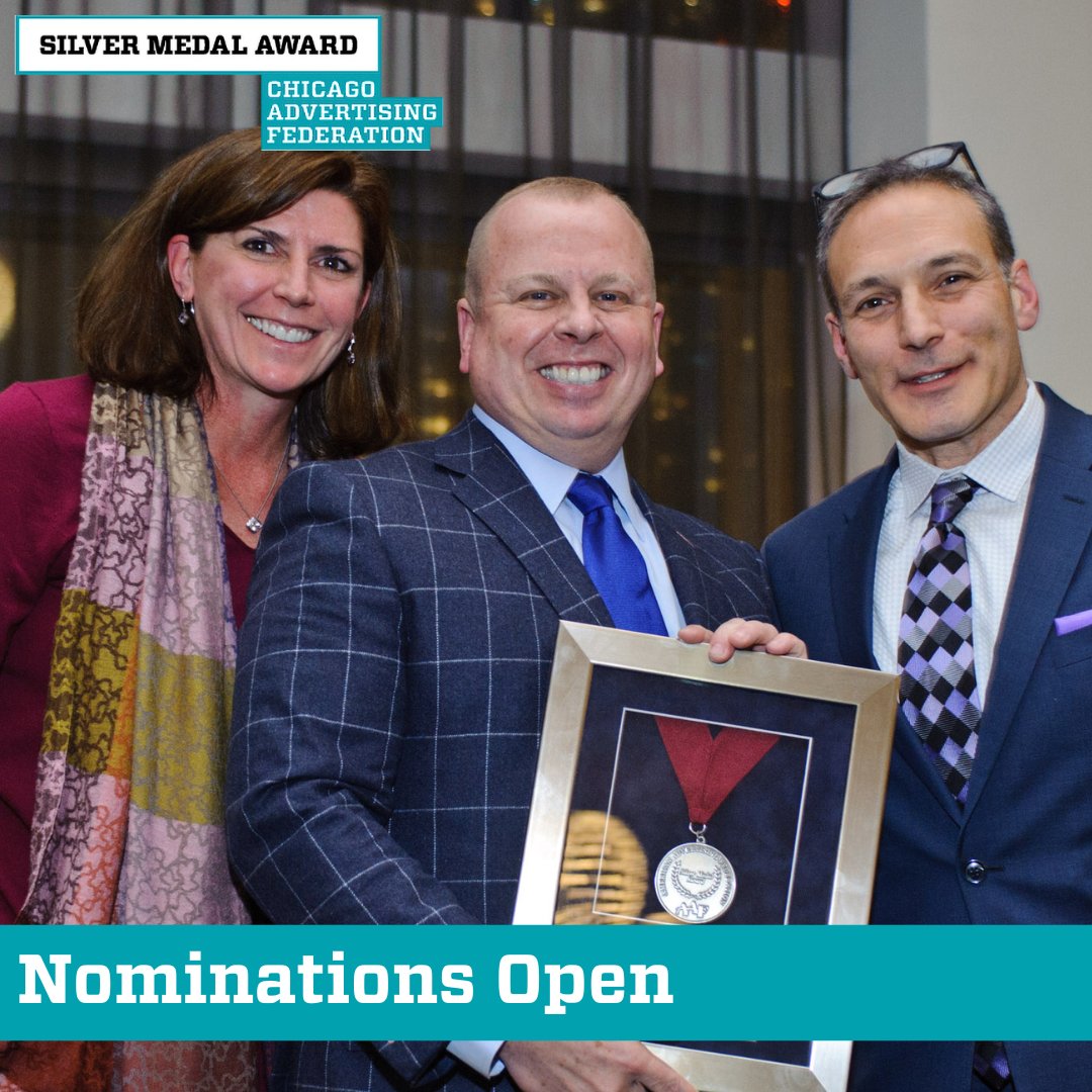 Time is running out to submit your nominations for the 2023 CAF Silver Medal Award! Nominations are due Friday, August 4th. Help us celebrate a trailblazer who has shaped the industry, inspired their peers, and lifted others along the way. chicagoadfed.org/2023silvermeda…
