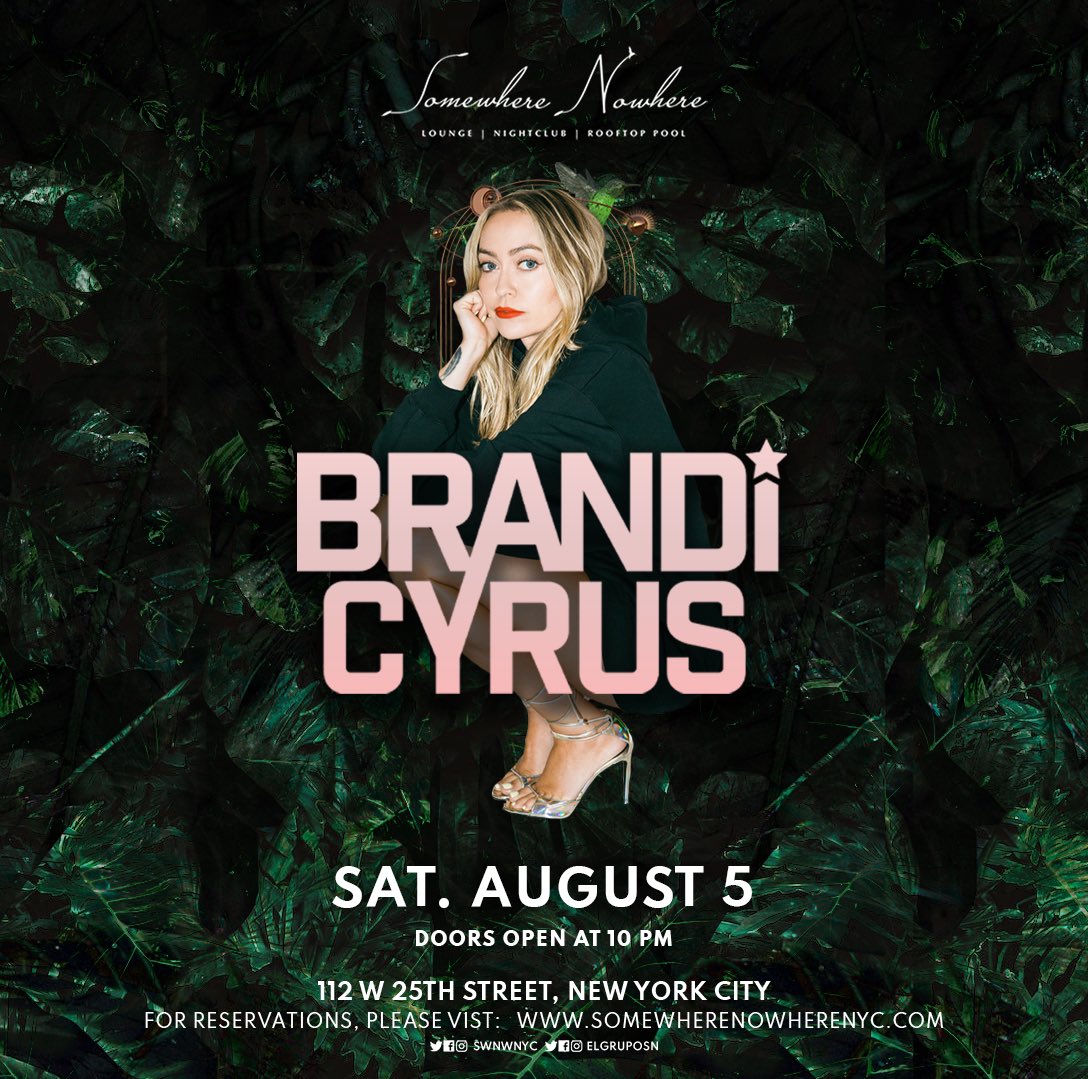 THIS SATURDAY - NEW YORK CITY 🚀 somewherenowherenyc.com/brandicyrus-au…