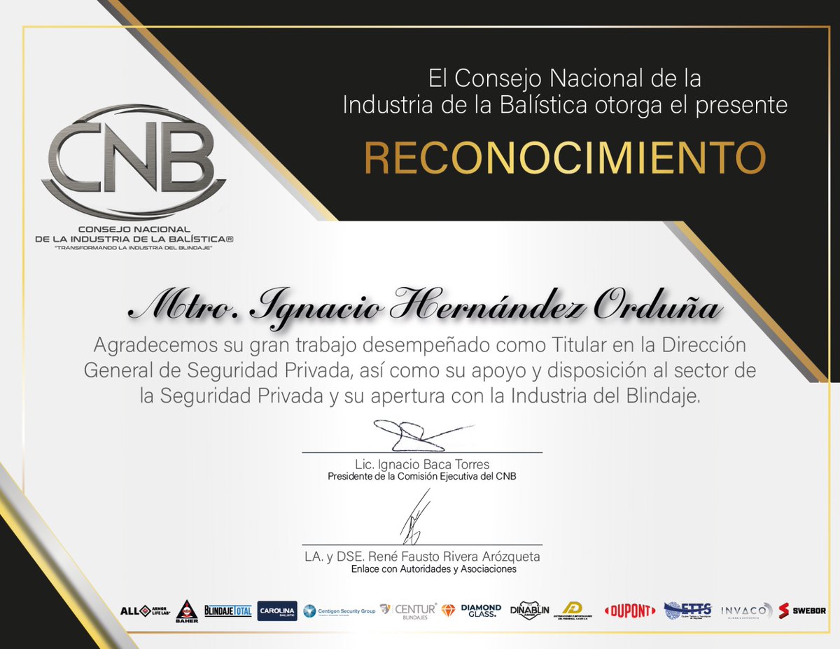 CNIBalistica's tweet photo. Sin duda un gran acierto de la @SSPCMexico  @rosaicela_ haber designado a @orduna1 como Titular de la DGSP, demostrando su dedicación al sector de la Seguridad Privada por lo cual agradecemos y reconocemos. 
En el CNB le deseamos mucho éxito en las nuevas tareas que desempeñe. https://t.co/T74kbjvT61
