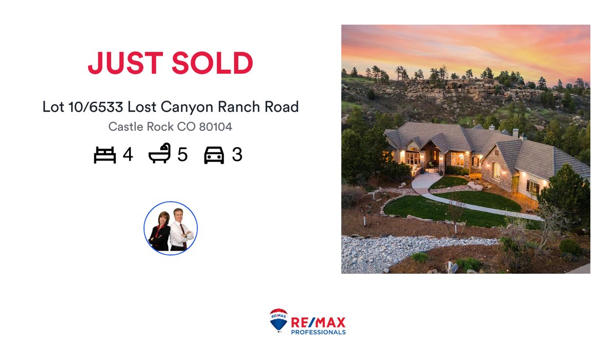 DougJamesRemax's tweet photo. 🛌 4 🛀 5 🚘 3
📍 Lot 10/6533 Lost Canyon Ranch Road, Castle Rock, CO, 80104

My latest sale on RateMyAgent.

https://t.co/StcQDm1Fl1

...
#ratemyagent #realestate #REMAX_Professionals https://t.co/qB6AVH3TsT