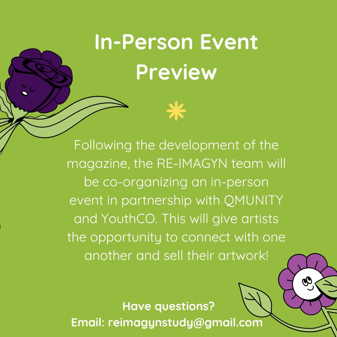 reimagyn's tweet photo. We will be selecting 10 art pieces to be featured in the magazine, all of which will receive $75 for their contributions. After developing and publishing this magazine, our team will be organizing an in-person event where artists can sell their art and connect with community!✨✍🏻 https://t.co/AeTO0STmae