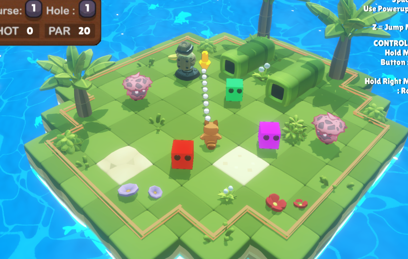 GachaGolf's tweet photo. 🎵Everybody wants to  beeeee - MY ENEMYYYY 🎵 . Getting our prototype enemy designs into Gacha golf so we can test enemy designs that aren't cubes! This is the basic little deadly mushroom, I call them MUSH ! https://t.co/pvyya7GTki