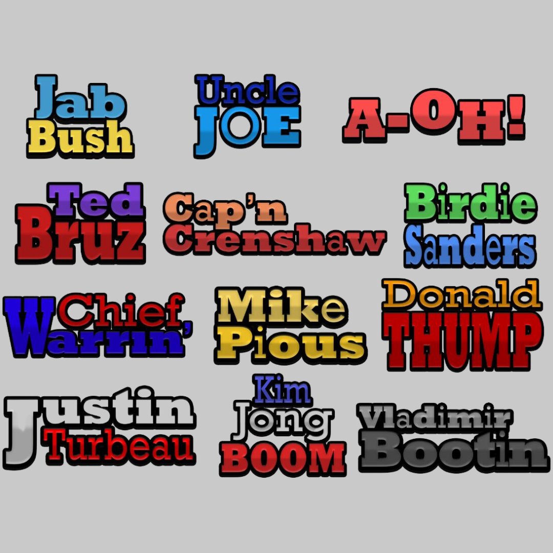 ExNullGames's tweet photo. Check out these #ElectionYearKnockout fighter logos done in the style of #PunchOut 🥊 
Credit: Nikki -- https://t.co/BWVaGKA8uS

#indiegame #indiegamedev #indiegamesdeveloper #indiestudio #indiegamestudio #fanart #boxinggames #boxing #comedygames https://t.co/UNnZTEgrVG