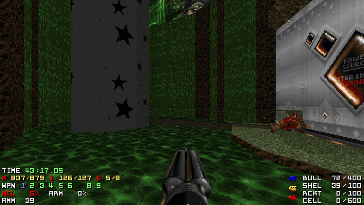 I can finally mark it off... it's done.

This is the closest thing to a level clear screen I can get, because The Mucus Flow is hopelessly broken in most Boom-derived ports (PRboom+ has 'Use passes thru all special lines' as a bypass at least) 

#DOOM