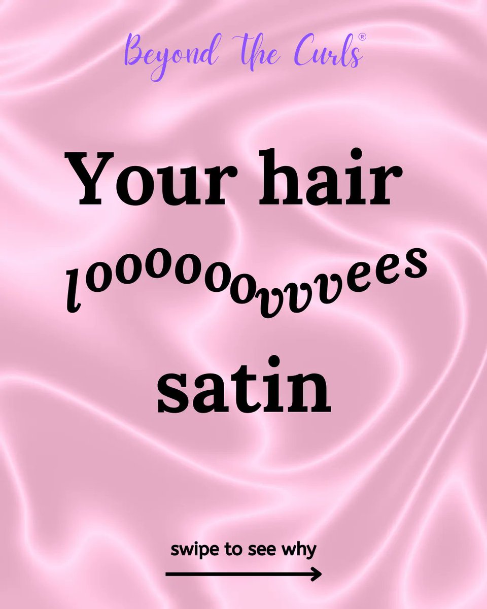 beyond_curlsco's tweet photo. Satin = a naturals best friend 😍
Take a peak at our post and check out all the ways Satin can become your best friend, too! ↗️ Do you use satin products to keep your hair healthy? Comment below ⤵️ 
#satin #haircare #sleepprotection #bonnet #satinscarf #satinbonnets #naturalhair https://t.co/IboabHvO1T