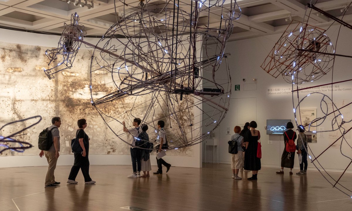 CaiGuoQiang's tweet photo. 5 weeks into “Ramble in the Cosmos—From ‘Primeval Fireball' Onward" @NACT_PR  and we've welcomed over 40,000 visitors! Thank you to everyone who has stopped by, we love seeing your photos. The exhibition is up until August 21, don’t miss it ☄️ Photos by @KenryouGU https://t.co/yGeJyXbt7k