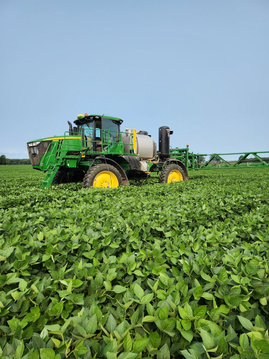 Miccer's tweet photo. Beautiful DKB12-16 soybeans!
2nd pass Delaro Complete fungicide 
#ontag https://t.co/p2KYLzzEVn