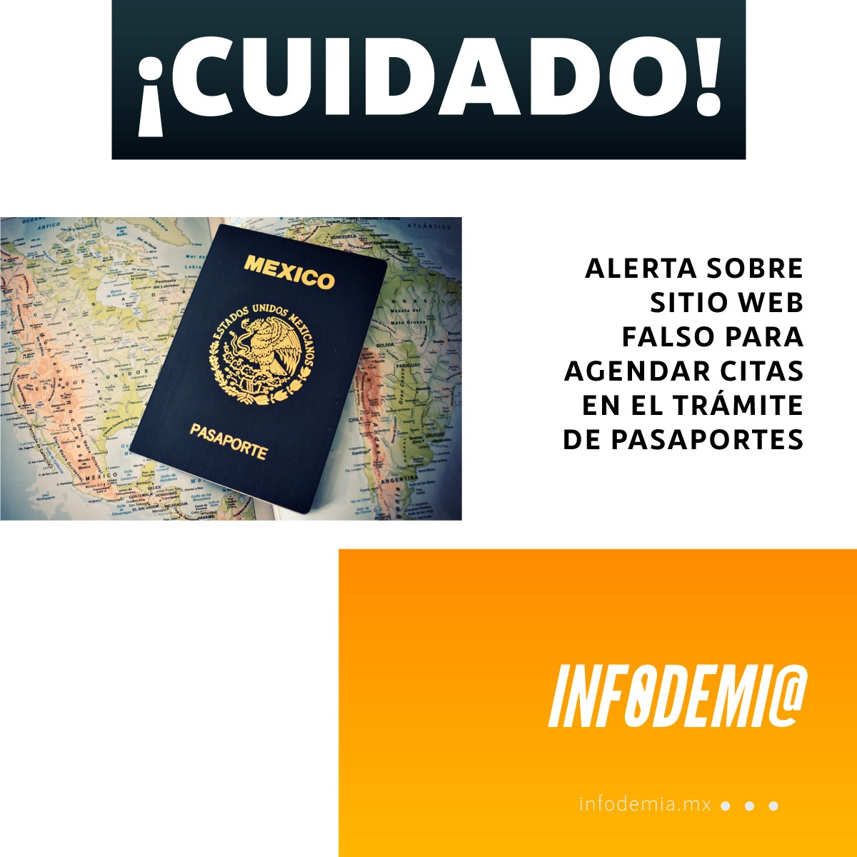 infodemiaMex's tweet photo. 🚨#Cuidado

La Unidad de Policía Cibernética de Oaxaca alertó sobre el sitio https://t.co/hGKCB4OWsm que suplanta la identidad del sitio de la @SRE_mx para solicitar citas de expedición de pasaporte. La @UPCOaxaca advirtió que se trata de #fraude.

➡https://t.co/9rJGPfDGzp https://t.co/fNBCi7DZhH