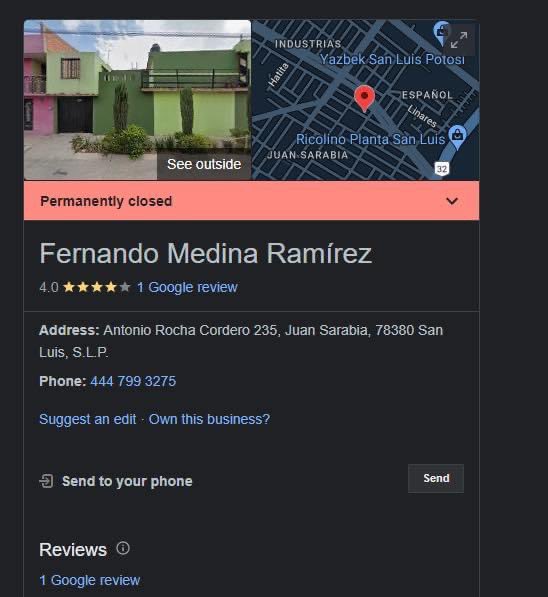 FerCruzReporter's tweet photo. ‼️INTERNAUTAS UBICAN CASA Y NEGOCIOS DE SUJETO QUE AGREDIO A MENOR QUE TRABAJABA EN SUBWAY SAN LUIS POTOSÍ‼️

LA POLICÍA DE ESE ESTADO AÚN NO LO HA DETENIDO.

EL PEADOR @RoninShaolin YA LE CANTÓ UN TIRO Y APOSTÓ 100 MIL PESOS. https://t.co/CnZG3v3Cnw