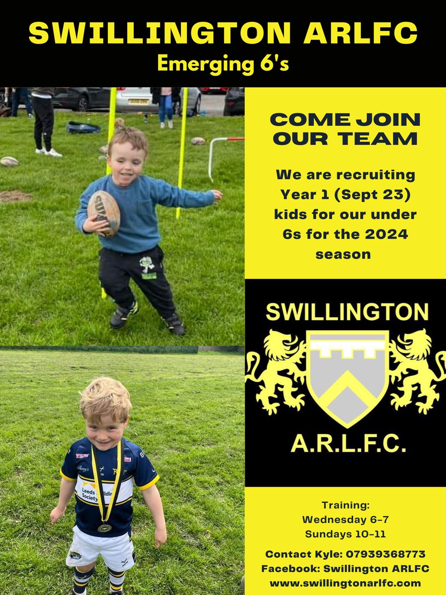 SwillyARLFC's tweet photo. Our Emerging 6's team now have a coach in place and more players joining. Now is a great time time for Year 1 kids to come join our growing team https://t.co/D0a8TQw5Vw