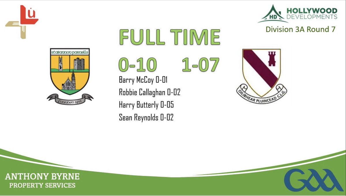 StabuParnells's tweet photo. In a dramatic ending to tonights game after a late goal by the Plunkett’s to force a draw, our lads can take the Division 3A title in their last league game against NaPiarsaigh on Saturday evening with a draw or victory. #stabannonparnells #thefutureisbright https://t.co/6XEyabkcgd