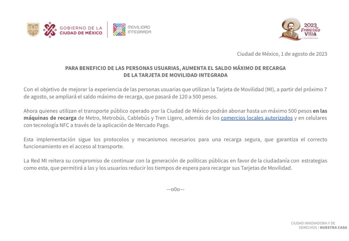 Secretaría de Movilidad CDMX tweet media