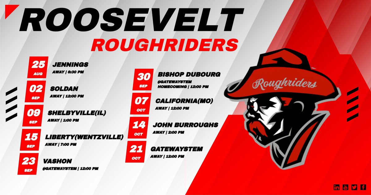 Updated football schedule