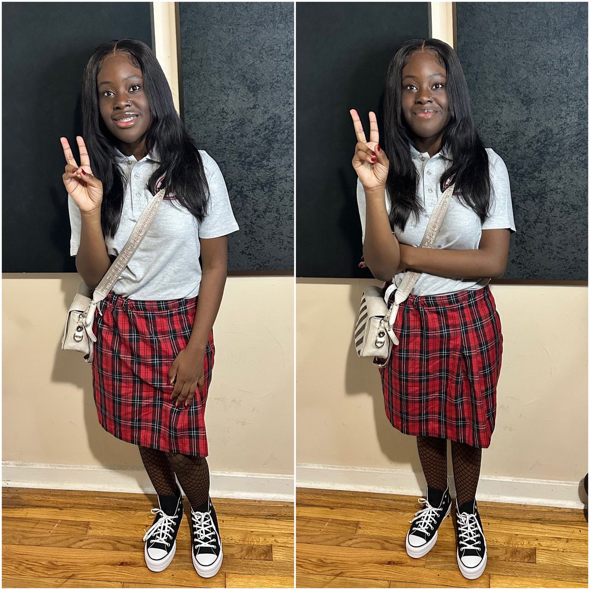 Maliyah’s first day as an 8th grader 🖤