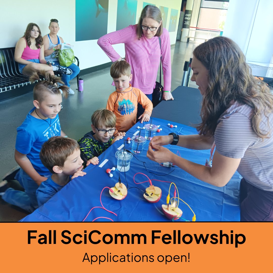 Are you a STEAM professional who is passionate about sharing your work in meaningful and relevant ways? Apply to be an OMSI #SciComm Fellow! Scientists from all disciplines and sectors are welcome. Learn more and apply by August 27 at omsi.edu/scicomm 🧪