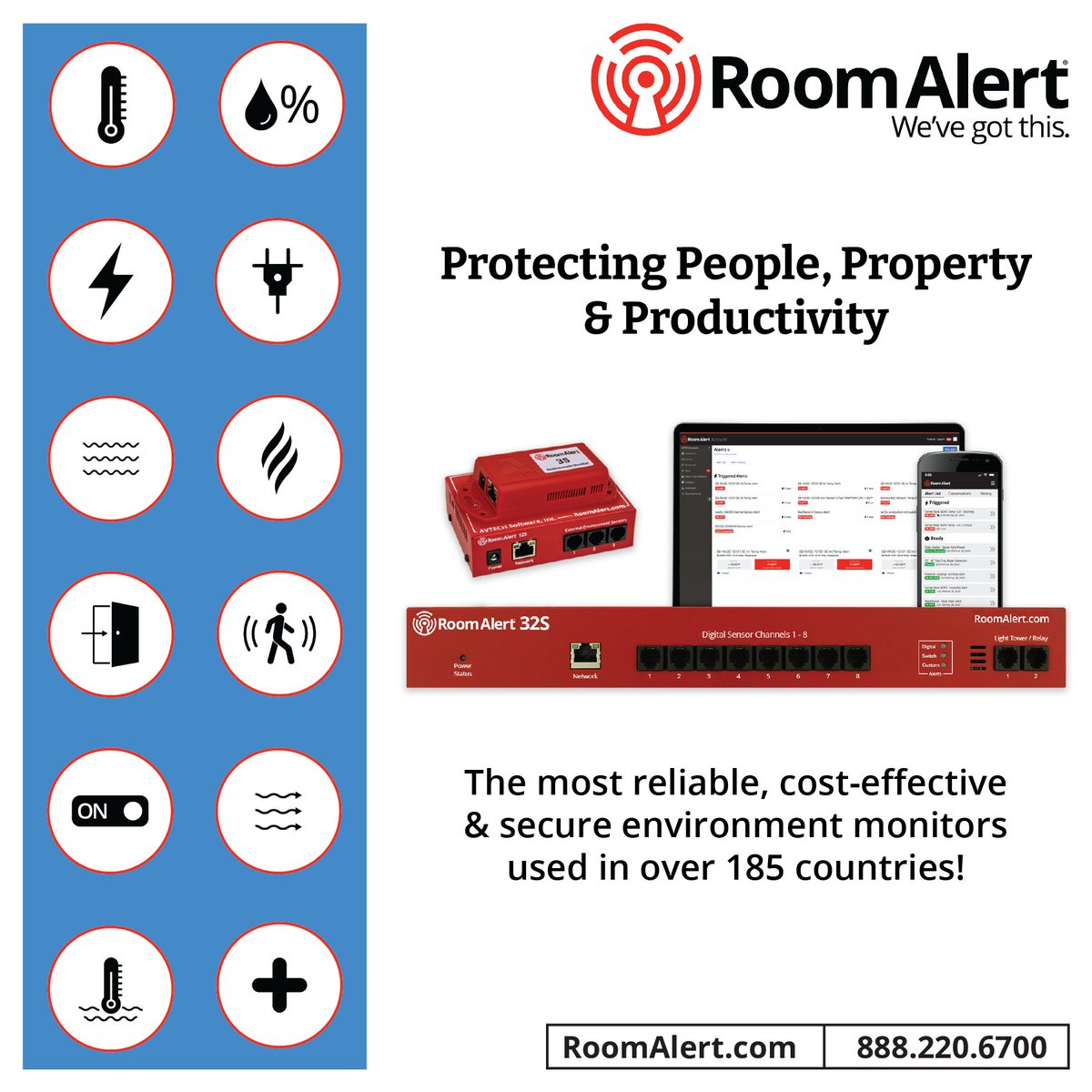 AVTECHSoftware's tweet image. #RoomAlert #EnvironmentMonitoring