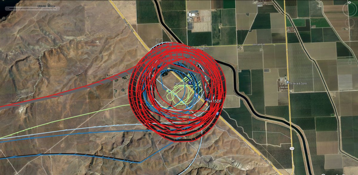 fire_feeds's tweet photo. New wildfire: The 5+ acres #RVFire #MercedCounty, #CA Firefighting aircraft are overhead. The fire is now 5 to 6 acres burning in light flashy fuels per radio traffic.
https://t.co/kkqXG7hQAt
https://t.co/Kj4x5puKe4
#CalFire Out of #HollisterAAB
#A460 #N415DF Air Tactical Aircraft
#C903 #N483DF Type I Heli FireHawk
#T79 #N458DF Type III Airtanker
#T80 #N445DF Type III Airtanker
πΊπΈπ₯