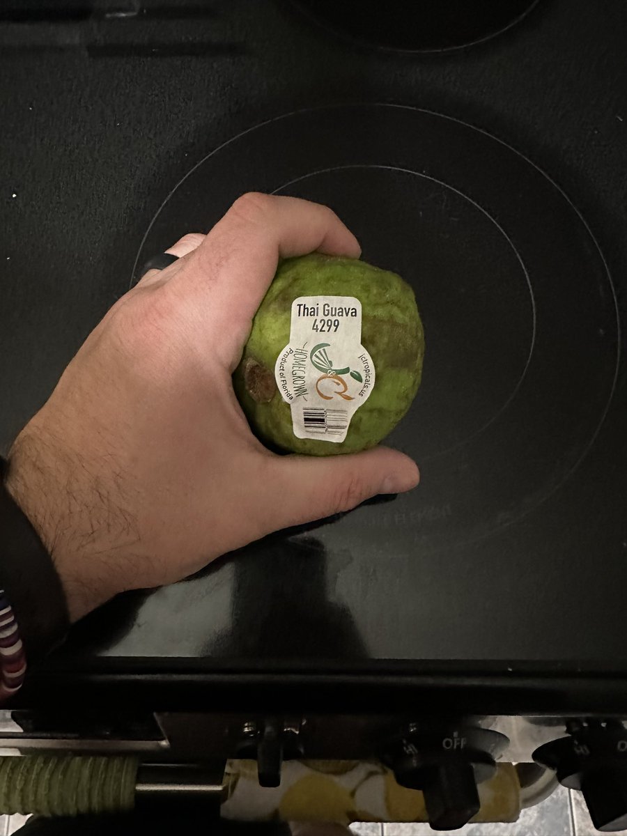 MoshJoody's tweet photo. #fruitreviews Thai guava - dry. Not sure if it was rip enough. Not terrible, not great. 5.1. https://t.co/7pQb4UGbU0