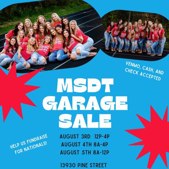 Our annual MSDT Garage Sale is almost here! Come check out our sale - starting Thursday! 🏷️