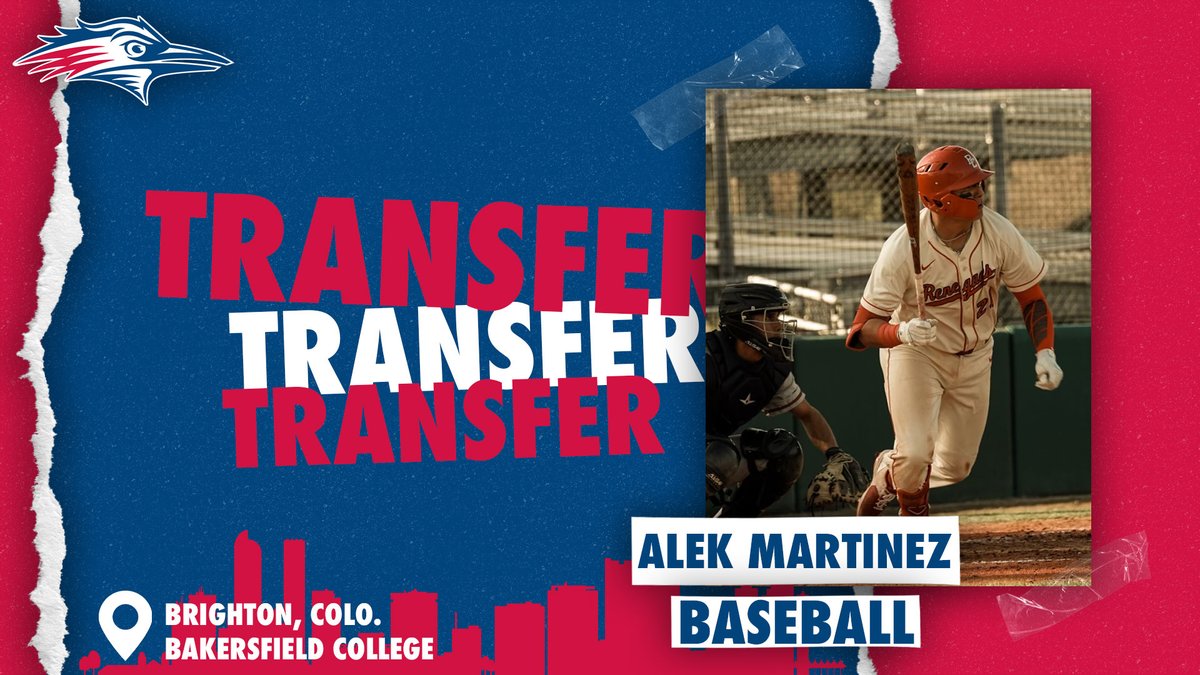 🔴TRANSFER🔵

 Alek Martinez is coming to <a href="/msudenver/">MSU Denver</a>! ✍️

⚾️ Transfer from Bakersfield College
⚾️ Position: INF/OF
⚾️ Hometown: Brighton, Colo.

Welcome to Denver, Alek! 👋

#GetRowdy🔴🔵