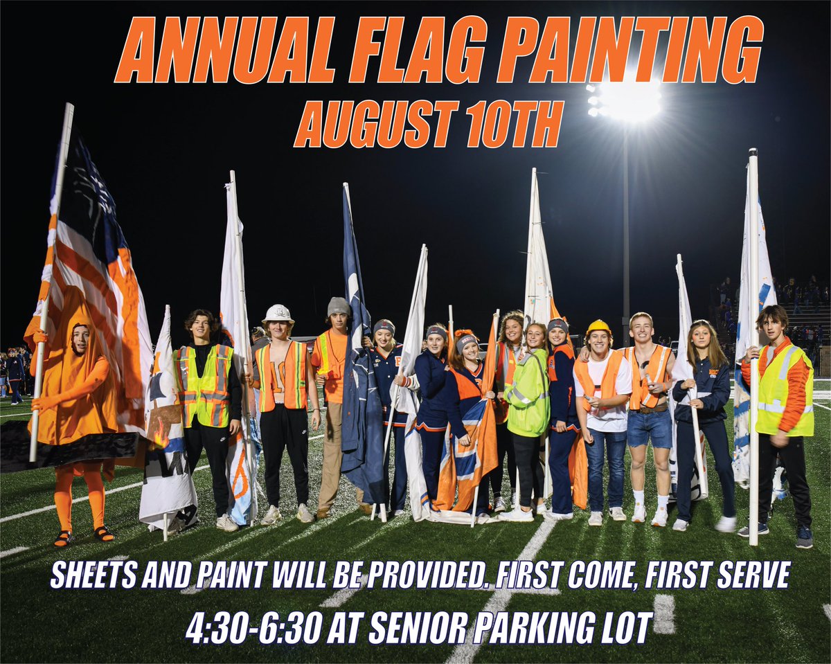 BHS_BeechPatrol's tweet photo. JOIN US IN THE SENIOR LOT! Limited supply of flags and paint, get them while they’re there!
•
•
#SI4L #BeechPatrol #FlagPainting https://t.co/tVxH2JQqEr