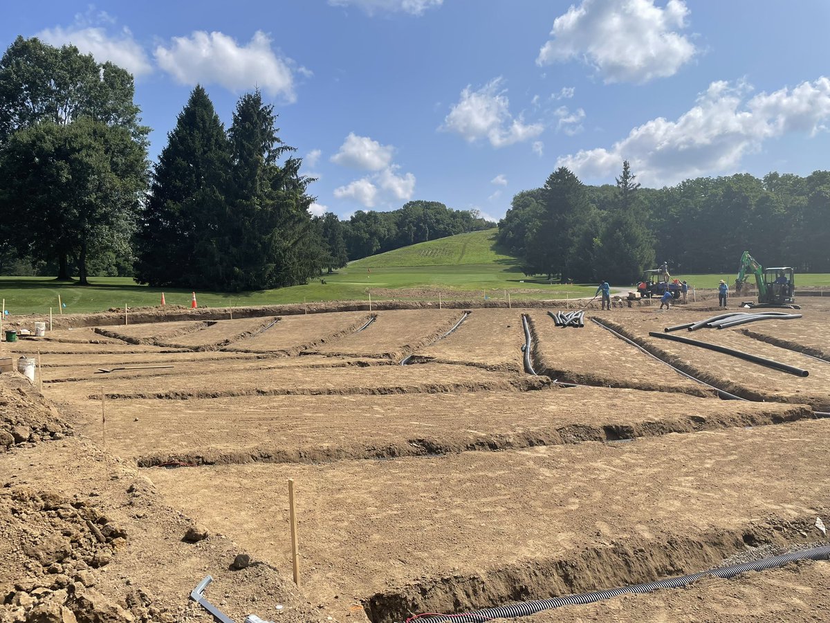 DenisonGolf's tweet photo. Great progression photos of our green that is being constructed for the programs! Sod was laid today. Thankful to everyone making this happen #denisondifference https://t.co/cirng0jKGW