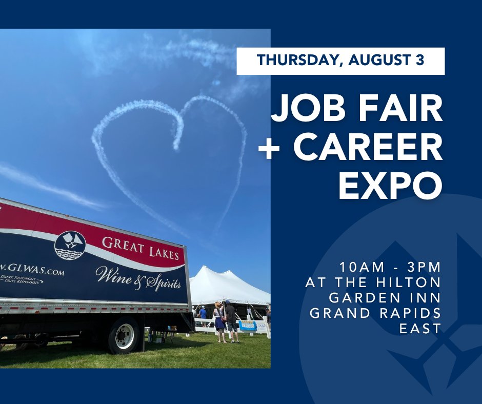 GLWAS is having a Job Fair Thursday, August 3, 10 am - 3 pm at the Hilton Garden Inn, Grand Rapids East. 
Apply ahead of time at bit.ly/473dDFr. 
Current GLWAS employees who refer new employees can qualify for a referral bonus up to $1,000 based on length of service.