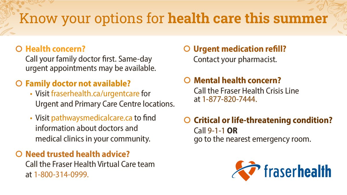 Fraser Health tweet media