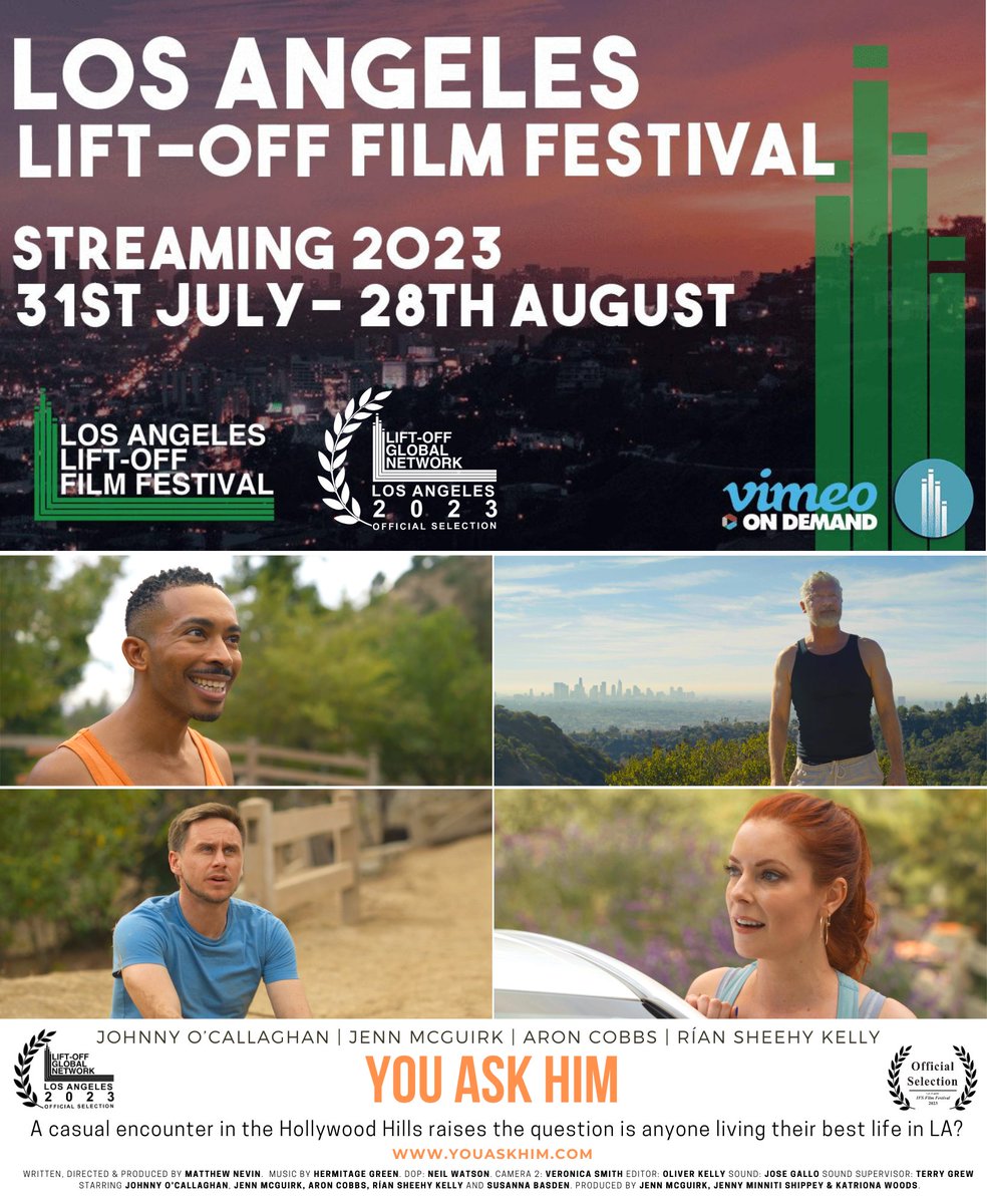 Pick Me Up Pictures (@pickmeuppics) on Twitter photo Excited to say ‘You Ask Him’ has been selected to screen as part of the Trendsetter Shorts Series at this years Los Angeles Lift-Off Film Festival 2023!
Stream
vimeo.com/ondemand/losan…
liftoff.network/los-angeles-li…
<a href="/mattnevin/">Matthew Nevin</a> <a href="/liftoffnetwork/">Lift-Off Global Network</a> <a href="/IrelandinLA/">Consulate General of Ireland, Los Angeles</a> @jennmcguirk <a href="/ElectricJenny/">Jenny Minniti</a> Excited to say ‘You Ask Him’ has been selected to screen as part of the Trendsetter Shorts Series at this years Los Angeles Lift-Off Film Festival 2023!
Stream
vimeo.com/ondemand/losan…
liftoff.network/los-angeles-li…
<a href="/mattnevin/">Matthew Nevin</a> <a href="/liftoffnetwork/">Lift-Off Global Network</a> <a href="/IrelandinLA/">Consulate General of Ireland, Los Angeles</a> @jennmcguirk <a href="/ElectricJenny/">Jenny Minniti</a>