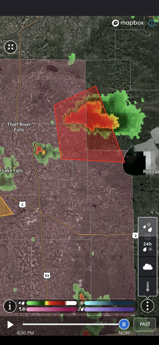 Tornado warned storm in North Dakota