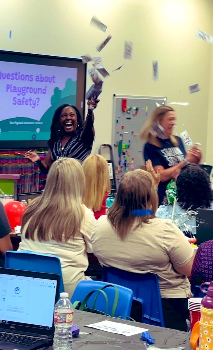 talanajb's tweet photo. I couldn’t have Imagined a better start to this year! We kicked the day off with Taco Tuesday, sang songs from the year we graduated high school “Take Me Back Tuesday”, had our New Staff Draft Day, and they went shopping for their classrooms!#welcomebackhebisdpeople https://t.co/YK8hepG0F8