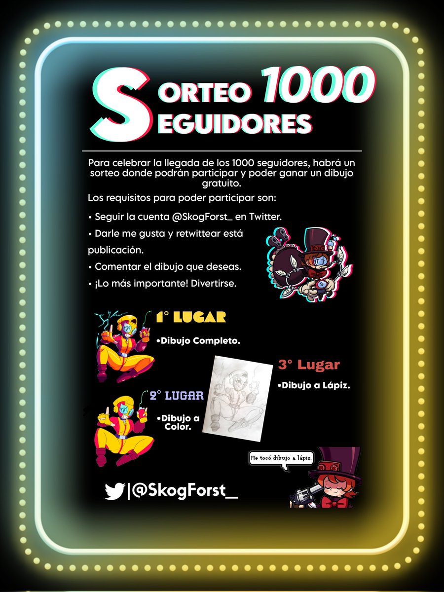 ⚡ 𝕊𝕆ℝ𝕋𝔼𝕆 𝟙𝟘𝟘𝟘 𝕊𝔼𝔾𝕌𝕀𝔻𝕆ℝ𝔼𝕊 - 𝕋𝕎𝕀𝕋𝕋𝔼ℝ ⚡
 
Muchas gracias por los 1000 seguidores y quiero celebrarlo en forma de sorteo, los ganadores se escogerán por medio de una ruleta.

TERMINA EL 06/08/2023 A LAS 12:00 PM HORARIO CDMX.

🔥 ¡¡MUCHA SUERTE!! 🔥