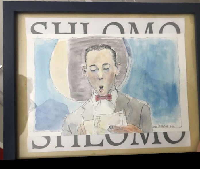 RIP Paul Reubens. 
Here’s a #watercolorpainting I did of #PeeWeeHerman in 2021. From “Live at the Roxy” (1981). Miss you #PaulReubens. Hilarious and incredibly creative… I know you are but what am I??