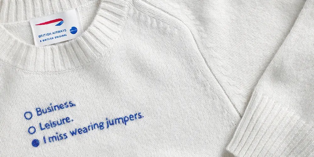 The immortal craft of KNITWEAR
@uncommon_LDN 
<a href="/British_Airways/">British Airways</a>