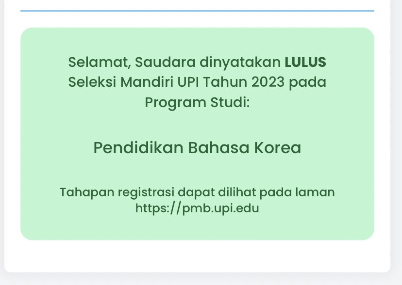 BUTTERYM00N's tweet photo. omg alhamdulillah aku jadi maba upi 🥹 https://t.co/Gqjtw7XIrc