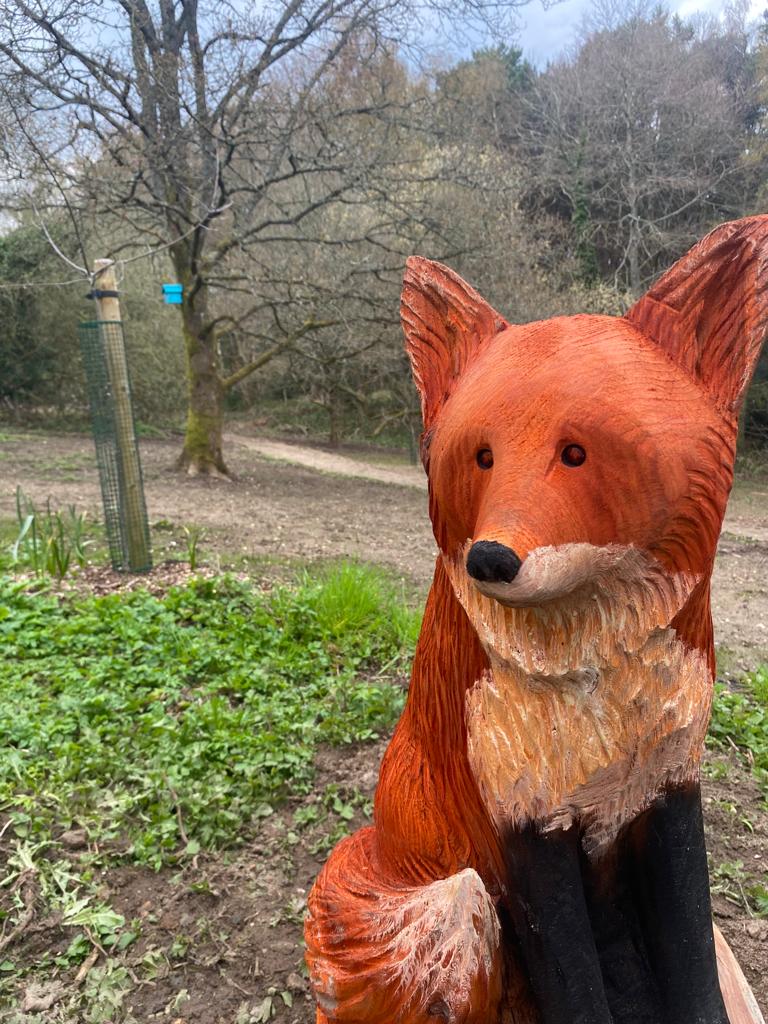 HeadleyNature's tweet photo. #Spotted on the #NatureReserve! 👀

Can you find the #fox on your walk around the #NatureReserve? Our #WildlifeFriends project is now complete! Which one is your favourite?

#WoodCarving #WoodenSculpture #HeadleyDown #HeadleyDownNatureReserve #Nature #NatureWalks #Walking https://t.co/7dJ9cmmxCK