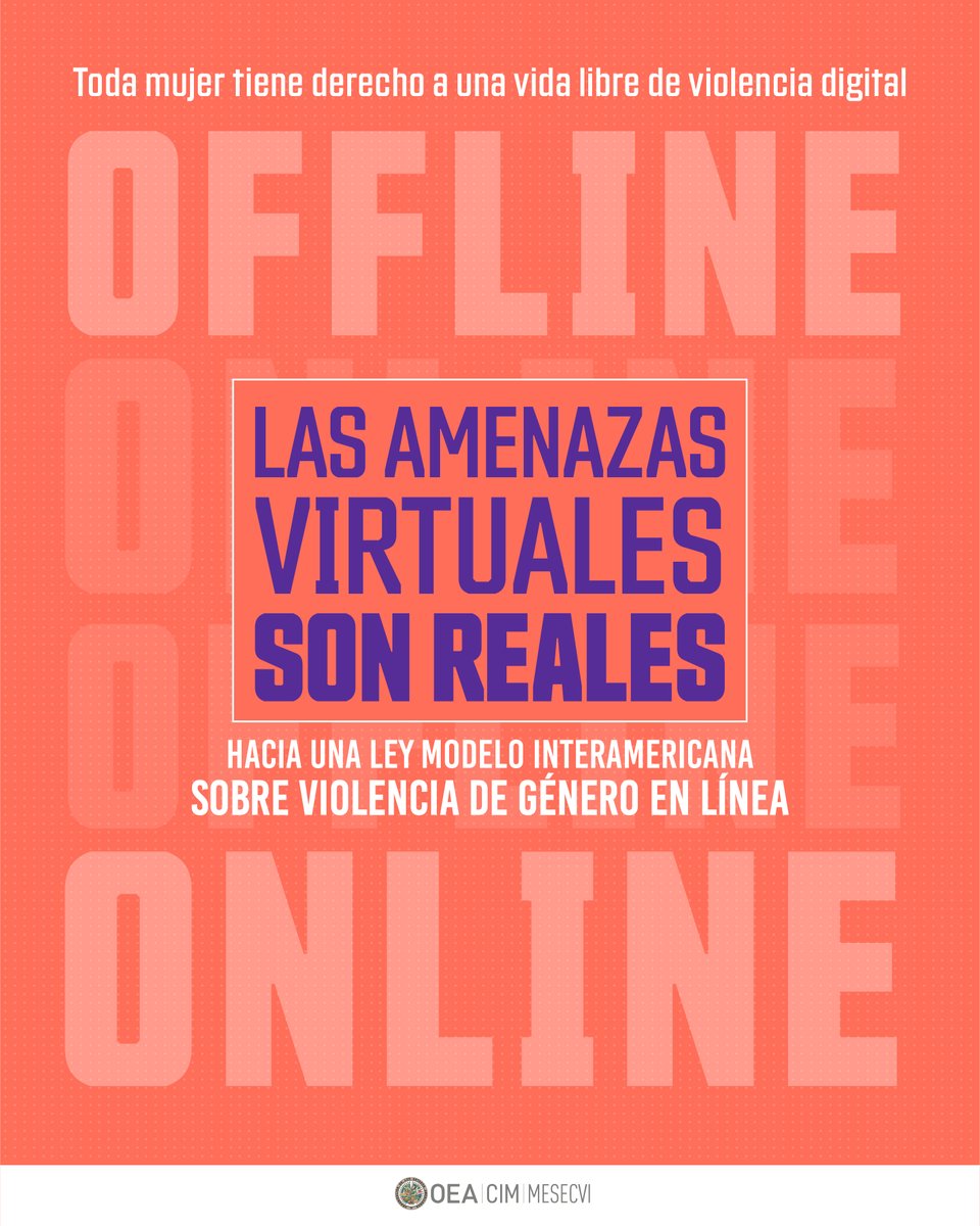 MESECVI's tweet photo. 📲La violencia de género en línea forma parte del continuum de violencias contra mujeres y niñas.
Las amenazas virtuales tienen efectos reales y concretos ➡️ sobre sus relaciones, su familia, su trabajo, su salud y su cuerpo.
No minimicemos su impacto‼️ https://t.co/ySkATu6iq4
