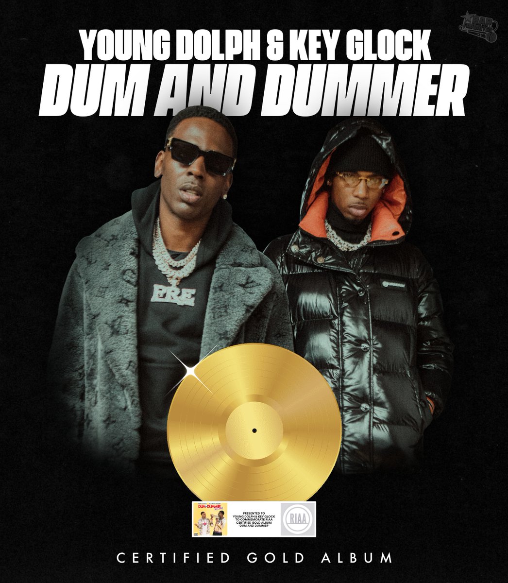 Young Dolph and Key Glock's collab album Dum and Dummer is now certified gold 📀