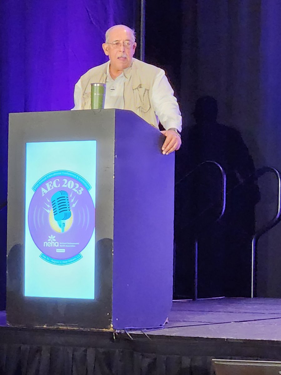 dfarquha's tweet photo. "We gotta embrace the impossible" says Gen. Honore. "We need to have testing of water like we do Covid." #aec2023 #environmentalhealthmatters https://t.co/iDmDyZvjjX