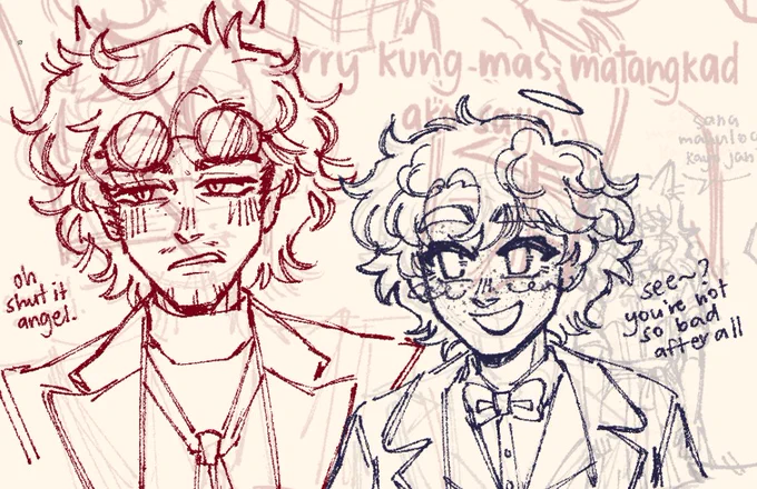 [oc] the good omens-ification of james and alejandro 