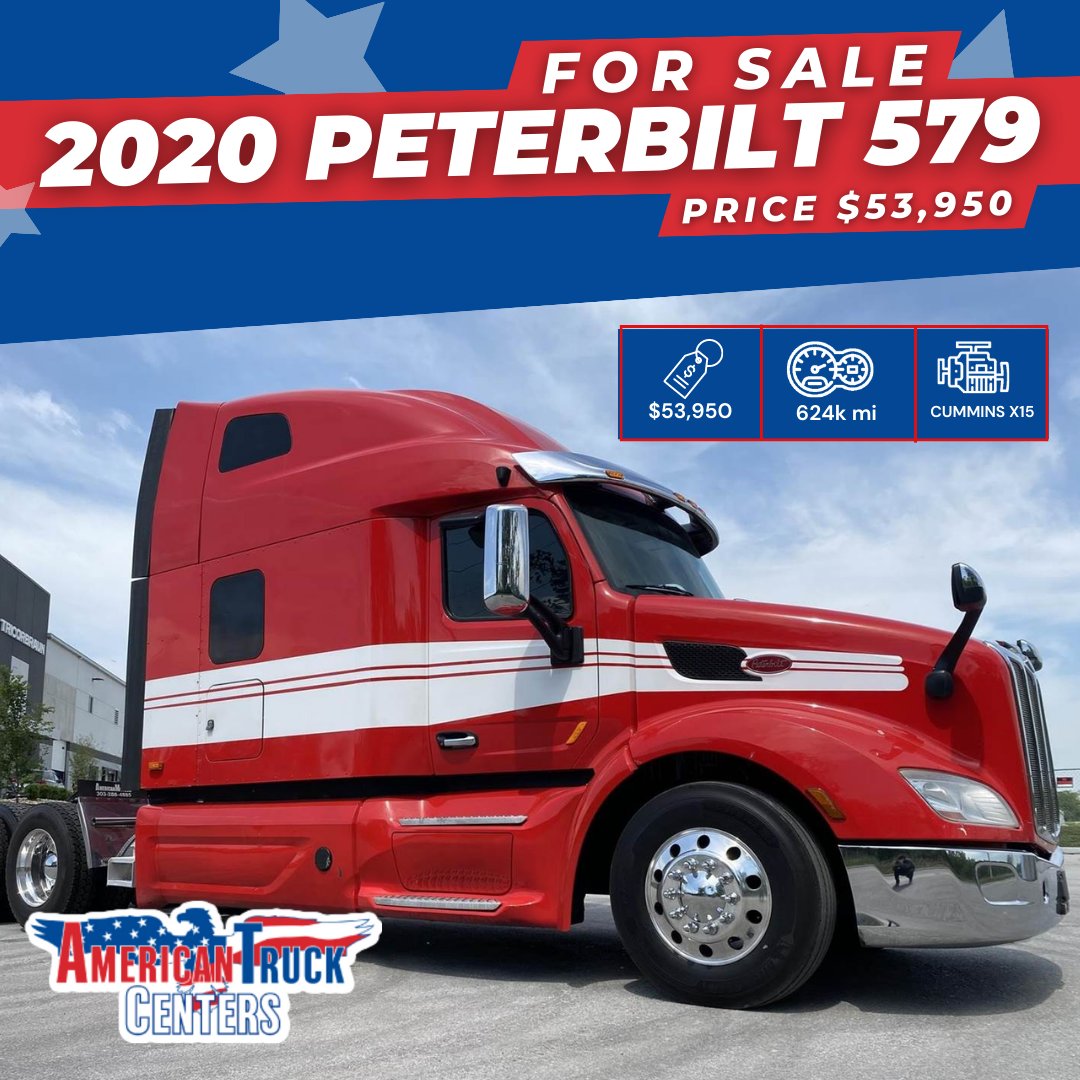 🚚 **FOR SALE: 2020 PETERBILT 579** 🚚

📞 For more information and to secure your 2020 Peterbilt 579, call us at 816-290-6128 Don't wait, these units won't last long!

#Peterbilt579 #SemiTruckForSale #PowerfulPerformance #DoubleBunkSleepers #UpgradeYourFleet #ContactNow