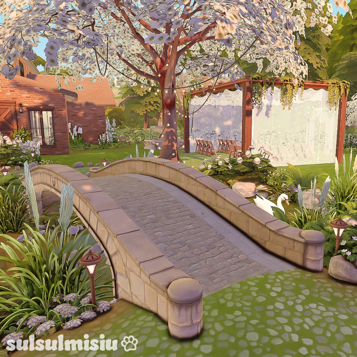 sulsulmisiu's tweet photo. Romantic Barn Wedding 🌾💍
#TheSims4 #TheSims #ShowUsYourBuilds @TheSims https://t.co/vB3MzSNbHk