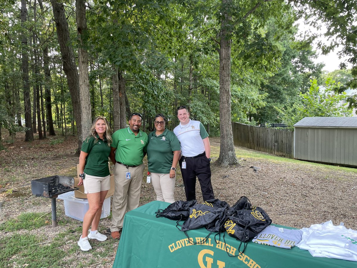 The team’s kicking off a new school year with National Night Out at Mallard Cove. #GoCavs @cloverhillhs @ccpsinfo