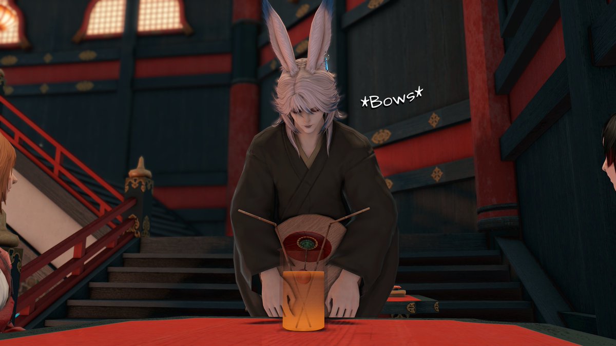 MetalheadZoey's tweet photo. Checking out some tea in Kugane with @Coosmic_cat 
#FFXIV #EorzeaPhotos #FFXIVScreenshots #ffxivgpose 

(1/4) https://t.co/ARhVmpar0q